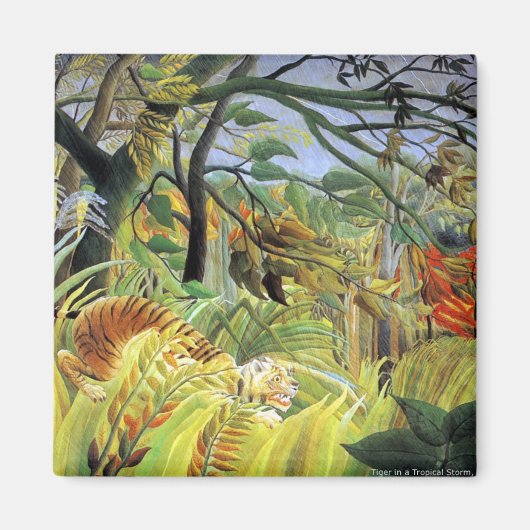 Rousseau: Tijger in een tropische storm Magneet (Voorkant)