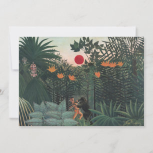 Rousseau - Tropisch landschap, Indiaan en gorilla Bedankkaart