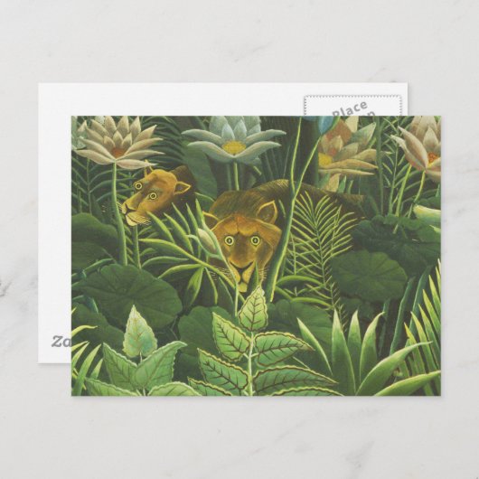 Rousseau Tropisch Oerwoud Leeuw Schilderen Briefkaart (Voorkant / Achterkant)