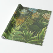 Rousseau Tropisch Oerwoud Leeuw Schilderen Cadeaupapier (Uitgerold)