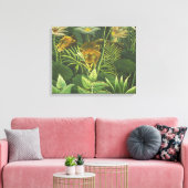 Rousseau Tropisch Oerwoud Leeuw Schilderen Canvas Afdruk (Insitu (Woonkamer))
