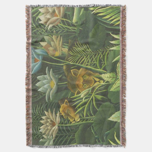 Rousseau Tropisch Oerwoud Leeuw Schilderen Deken (Voorkant Verticaal)