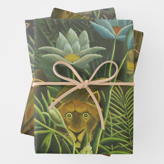 Rousseau Tropisch Oerwoud Leeuw Schilderen Inpakpapier Vel (In situ)