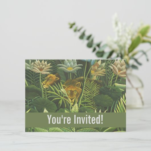 Rousseau Tropisch Oerwoud Leeuw Schilderen Kaart (Staand voorkant)