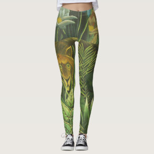 Rousseau Tropisch Oerwoud Leeuw Schilderen Leggings
