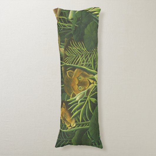 Rousseau Tropisch Oerwoud Leeuw Schilderen Lichaamskussen (Voorkant Verticaal)