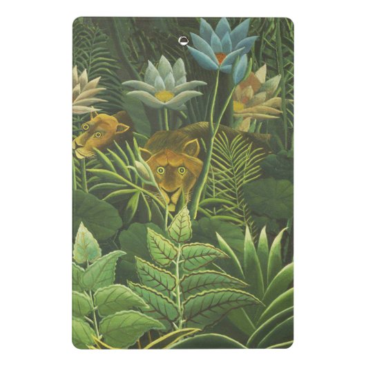 Rousseau Tropisch Oerwoud Leeuw Schilderen Mini Klembord (Achterkant)