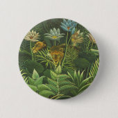 Rousseau Tropisch Oerwoud Leeuw Schilderen Ronde Button 5,7 Cm (Voorkant)