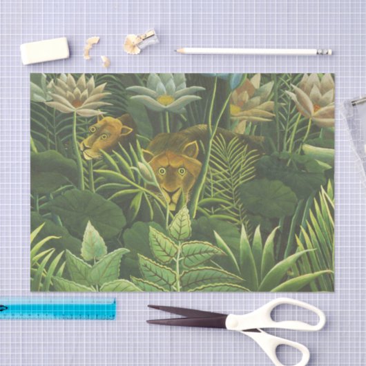 Rousseau Tropisch Oerwoud Leeuw Schilderen Tissuepapier (Craft)