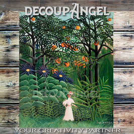 Rousseau - Wandelen in een exotisch bos Decoup Tissuepapier