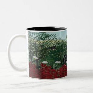 ROUSSEAUkunstschilder Tweekleurige Koffiemok