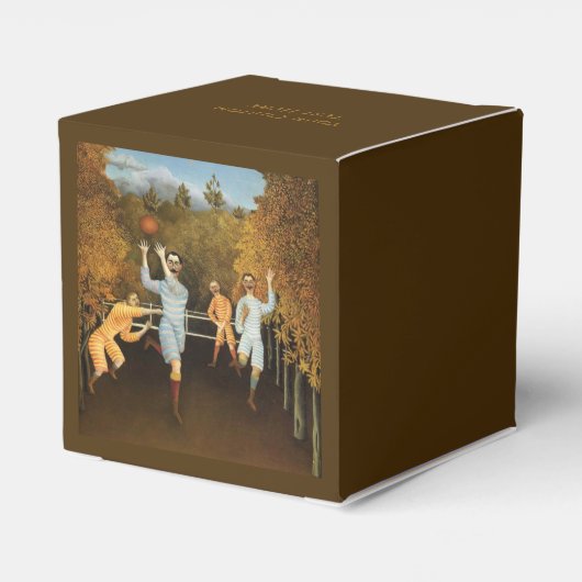 Rousseau's Football-spelers begunstigen dozen Bedankdoosjes (Achterkant)