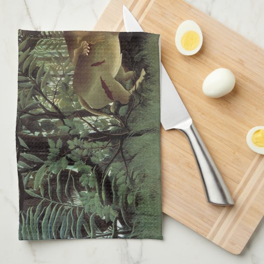 Rousseau's Hungry Lion handdoek (Quarter Fold)