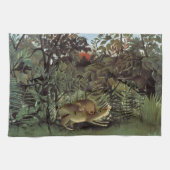 Rousseau's Hungry Lion handdoek (Horizontaal)