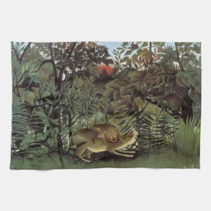 Rousseau's Hungry Lion handdoek