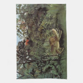 Rousseau's Hungry Lion handdoek (Verticaal)