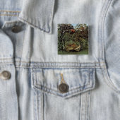 Rousseau's Hungry Lion-knop Vierkante Button 5,1 Cm (In situ)