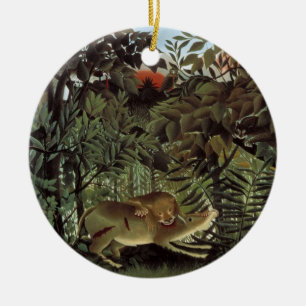 Rousseau's Hungry Lion ornament