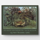 Rousseau's Hungry Lion plaque Fotoplaat (Voorkant)