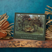 Rousseau's Hungry Lion plaque Fotoplaat (Zijkant)