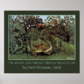 Rousseau's Hungry Lion poster (Voorkant)