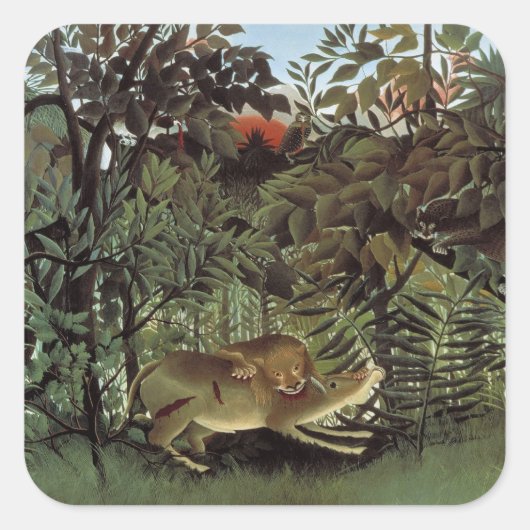 Rousseau's Hungry Lion stickers (Voorkant)