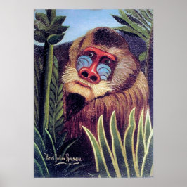 Rousseau's "Mandrill in the Oerwoud" (circa 1909) Poster
