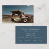 Rousseau's Sleeping Gypsy aangepaste visitekaartje (Voorkant / Achterkant)