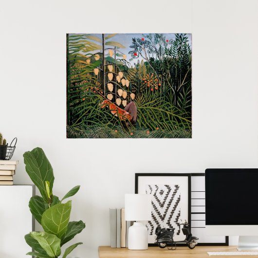 Rousseau's Struggle between Tiger and Bull (1909) Poster (Thuiskantoor)