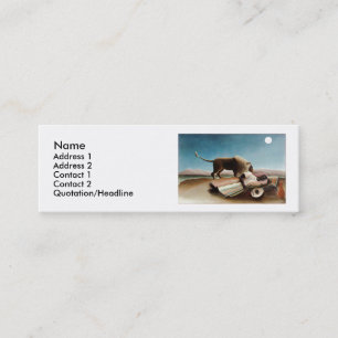 Rousseau's "The Sleeping Gypsy" (1897) Mini Visitekaartje