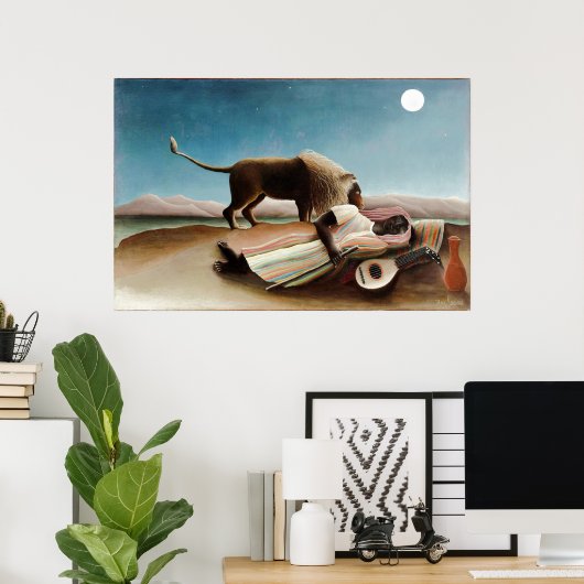 Rousseau's "The Sleeping Gypsy" (1897) Poster (Thuiskantoor)