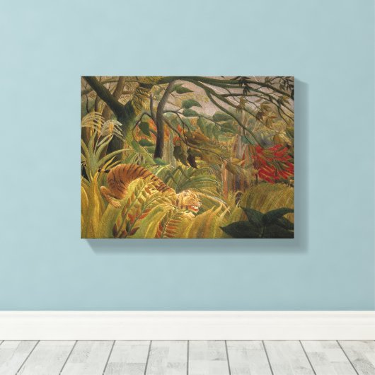 Rousseau's tijgercanvas canvas afdruk (Insitu (Houten vloer))