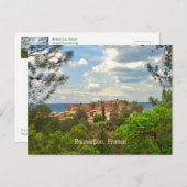 Roussillon, France, Beautiful Hill Town Briefkaart (Voorkant / Achterkant)