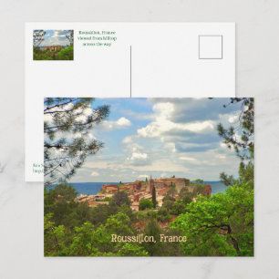 Roussillon, Frankrijk, Mooie heuvelstad Briefkaart