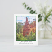 ROUSSILLON, OCHRE VILLAGE, PROVENCE,FRANCE BRIEFKAART (Staand voorkant)