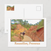 Roussillon, Provence, oker en roos gekleurde kliff Briefkaart (Voorkant / Achterkant)