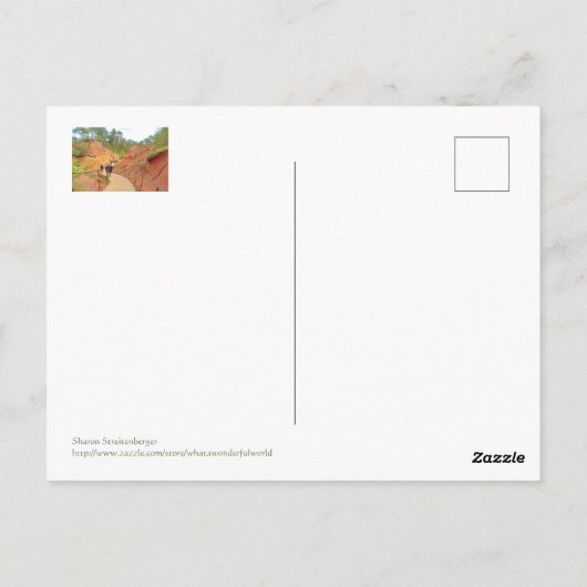 Roussillon, Provence, oker en roos gekleurde kliff Briefkaart (Achterkant)