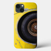Rousty Roadmaster Tire, met pellen geel geverfde a Case-Mate iPhone Case (Achterkant)
