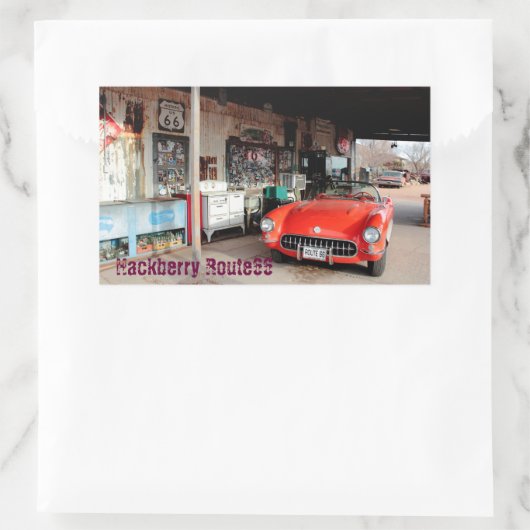 Route66 Hackberry Rechthoekige Sticker (Tas)