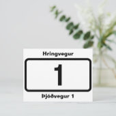 Route 1 (Þjóðvegur 1) Ring Road (Hringvegur) Briefkaart (Staand voorkant)