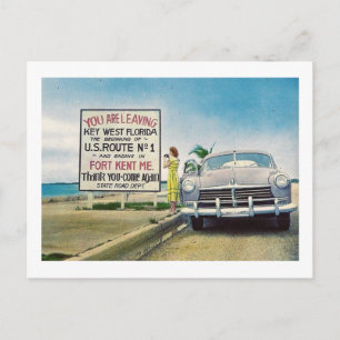 Route 1, Key West, Florida Retro  Briefkaart