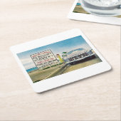 Route 1, Key West, Florida Retro stijl Kartonnen Onderzetters (Schuin)