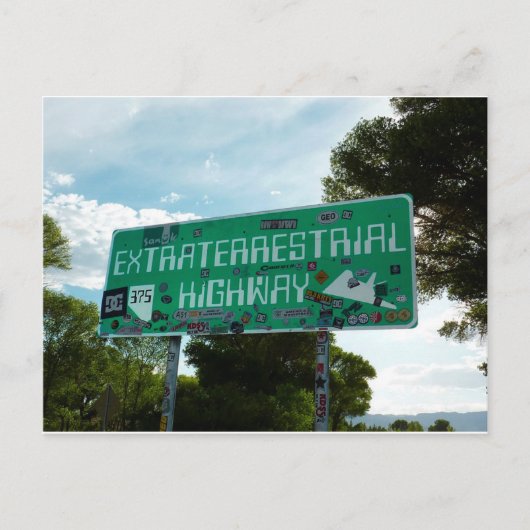 Route 375, Buitenaardse Briefkaart op de weg (Voorkant)