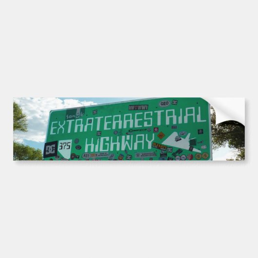 "Route 375", "Extraterrestrial Highway" Bumper Bumpersticker (Voorkant)