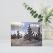 "Route 55 Clouds #3" Briefkaart Landwegen (Staand voorkant)