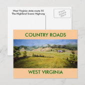 Route 55, Hoogland Schilderachtig Briefkaart van d (Voorkant / Achterkant)