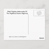 Route 55, Hoogland Schilderachtig Briefkaart van d (Achterkant)