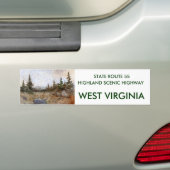 Route 55, WEST VIRGINIA, HOOG SCHILDERACHTIG HIGHW Bumpersticker (Op auto)