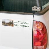 Route 55, WEST VIRGINIA, HOOG SCHILDERACHTIG HIGHW Bumpersticker (Op Truck)