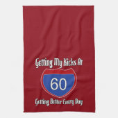 Route 60th Birthday Theedoek (Verticaal)